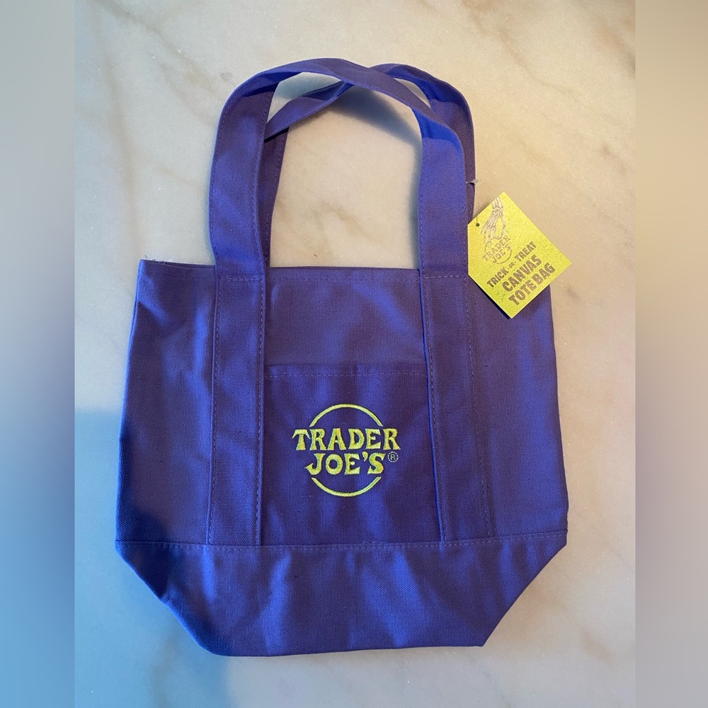 Trader Joe's Purple Canvas mini Tote Bag